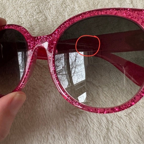 Gucci Women\'s‎ Gradient Cat Eye Sunglasses Sparkly Pink GG0035S main image 11